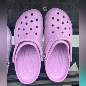 CROCS Sparkly Lavender Sandals